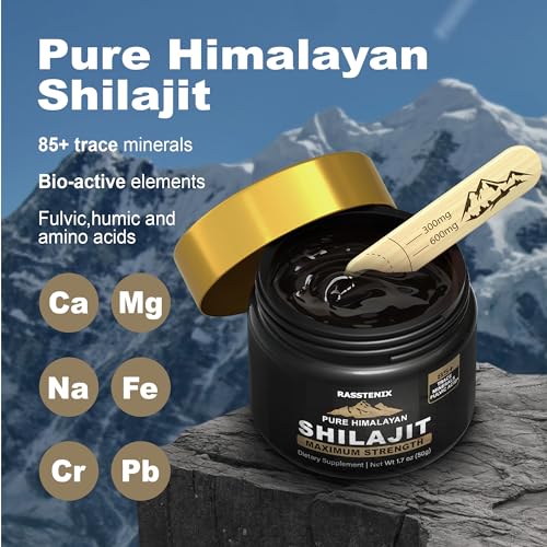 Shilajit Pure Himalayan Organic Resin - 500mg with Fulvic Acid & Trace Minerals C98133