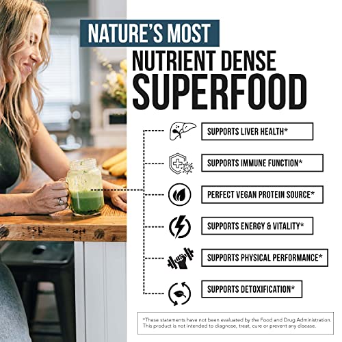 Organic Spirulina Powder by Parry® - Non-Irradiated, Vegan, 8 oz M2390