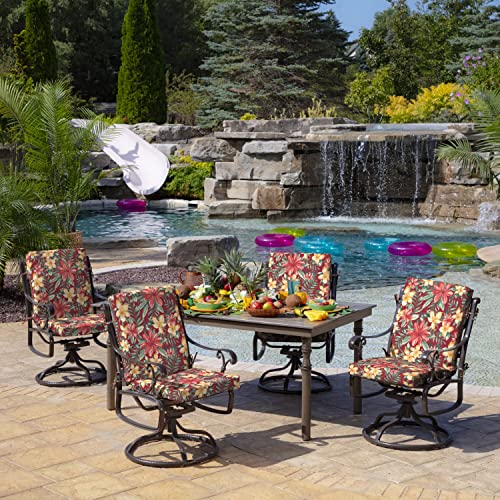 ARDEN Outdoor Dining Chair Cushion 20 x 20 in Weather-Proof Fade Resistant Sapphire Blue J523