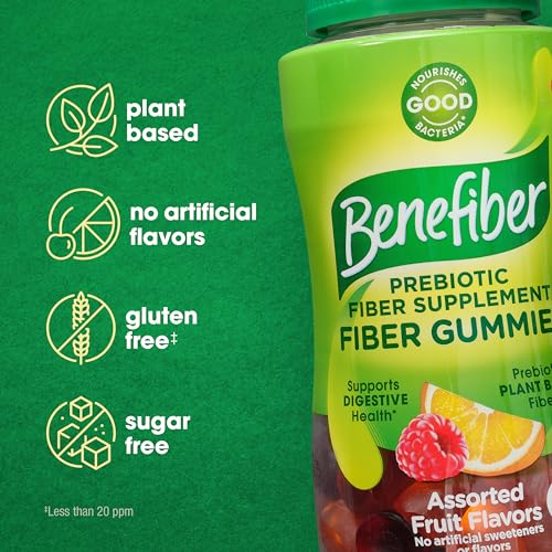 Benefiber Prebiotic Fiber Supplement Gummies, Assorted Fruit Flavor, 81 Count S747808