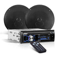 BOSS Audio Systems 656BCK Car Stereo Package - Single Din, Bluetooth, CD MP3 USB AM FM Radio, 6.5 Inch 2 Way Full Range Speakers, Black