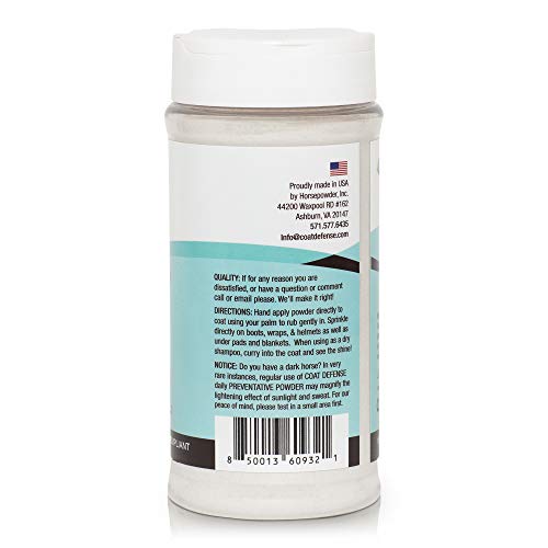 Coat Defense Daily Preventative Powder for Horses, 8 oz, All Natural Ingredients C25298