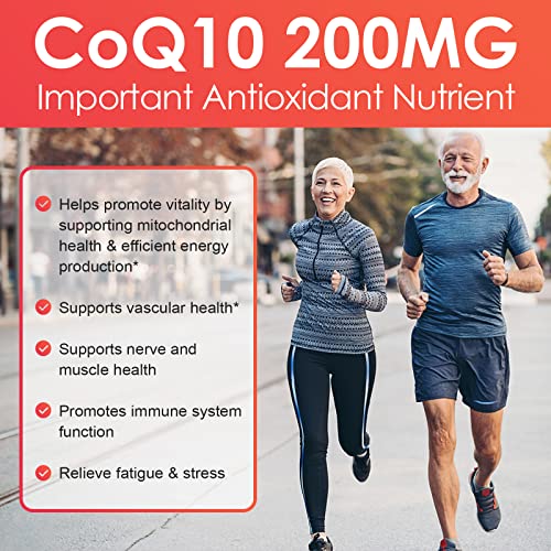 NATURE TARGET CoQ10 200mg Softgels with PQQ and Organic Olive Oil, 120 Servings G633