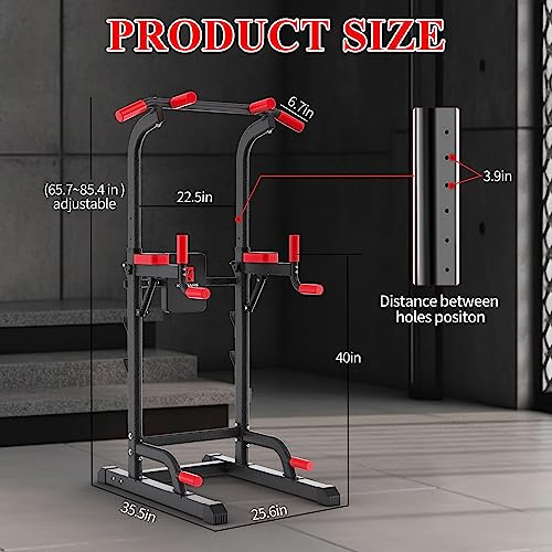 Power Tower Dip Station Pull Up Bar Multi-Function Gym Equipment C7546