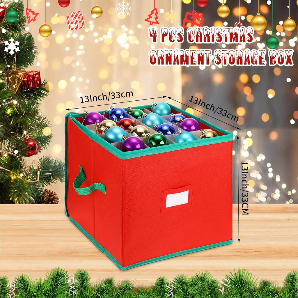 Christmas Ornament Storage Box 16 Trays for 256 Ornaments with Adjustable Dividers N650