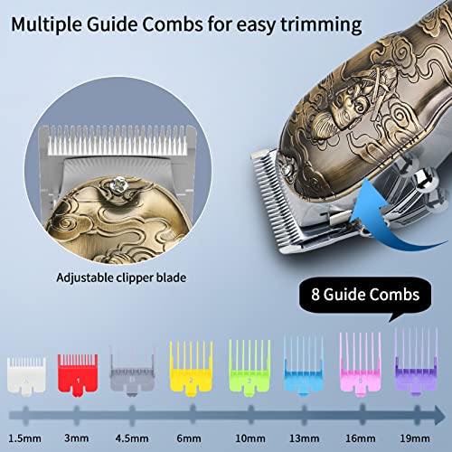 Professional Hair Clippers for Men, 4 in 1 Cordless Grooming Kit with Trimmer (Gray) J50694