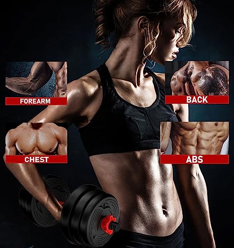 Adjustable Dumbbells Set 20lbs/33lbs/44lbs for Home Gym Workout O8677