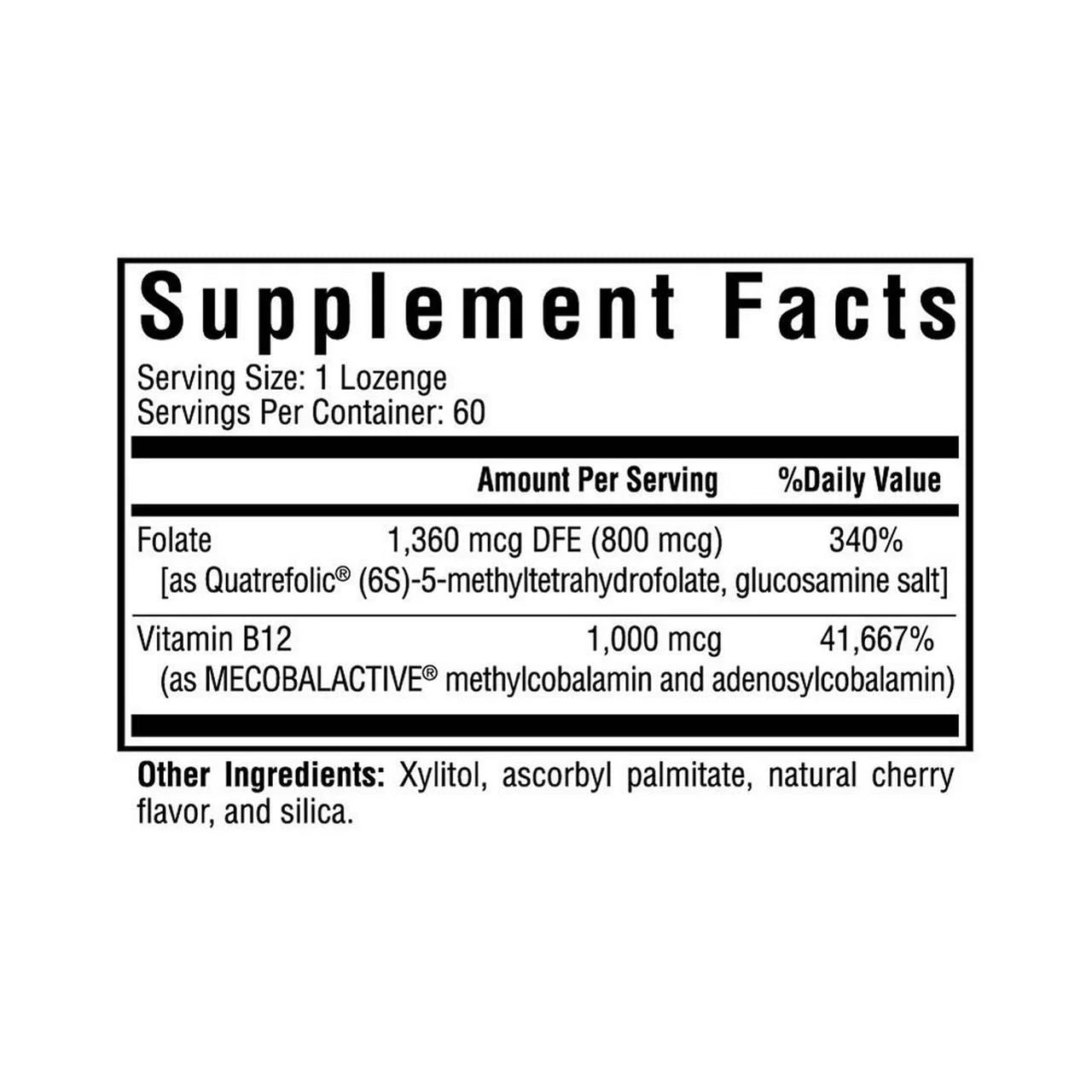 Seeking Health Active B12 with L-5-MTHF, 60 Lozenges A7619