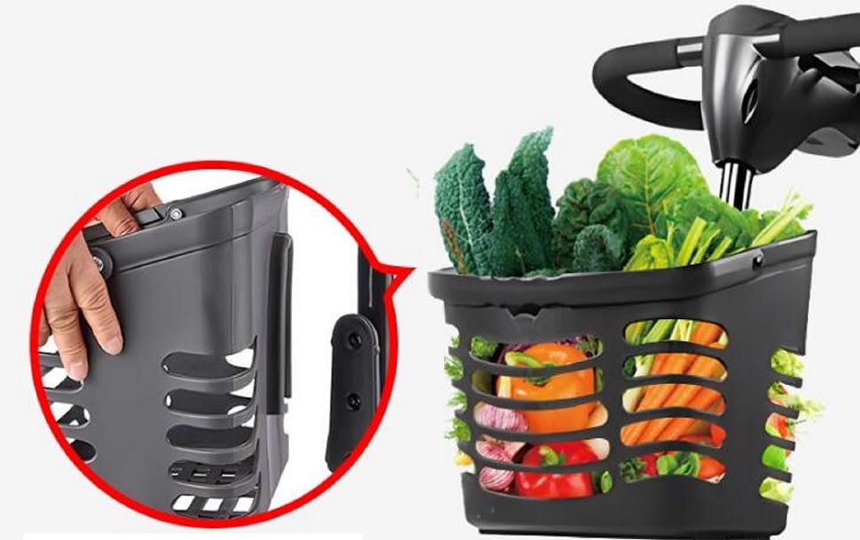 4 Wheel Mobility Scooter for Seniors with Lights, Collapsible Travel Scooter with Basket, Black C69422