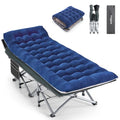 Folding Camping Cot for Adults Portable Outdoor Bed Heavy Duty Sleeping Cots for Camp with Pillow and Carry Bag, 1200D Double Layer Oxford, 600 LBS Weight Capacity