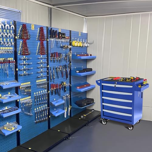 Rolling Tool Chest, Metal Tool Box with 5 Drawers, Lockable Garage Storage Cabinet Q978