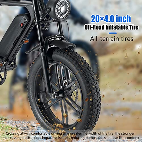 Electric Bike for Adults 20" Fat Tire 750W Removable Battery B243448