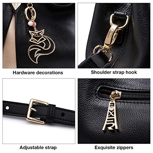 FOXLOVER Genuine Leather Women's Top-handle Tote Handbag H404