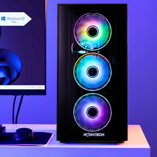 NOVATECH Phantom Prebuilt Gaming PC Desktop, RX580 8GB, i7 Xeon, 16GB RAM, 512GB SSD B581