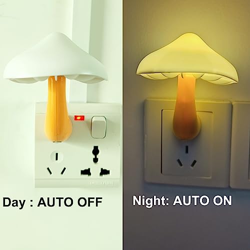 AUSAYE 4 Pack Plug in Mushroom LED Night Light for Bedroom R30736