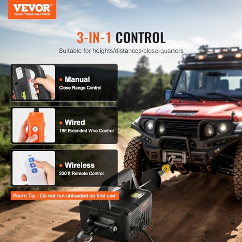 VEVOR Electric Hoist 440 lbs 480W 110V Steel Wire Winch with Wireless Remote Z212840