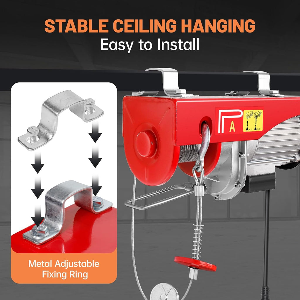 1320LBS 120V Electric Hoist with Wireless Remote Control R896