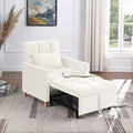 xrboomlife Multi-Functional Convertible Chair Sleeper Velvet Adjustable Single Sofa Bed with Lumbar for Studio Dorm  Apartment  Bedroom Office Living Room