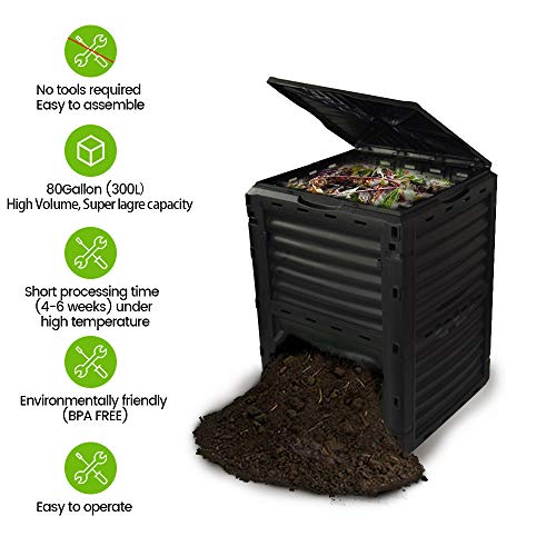 80 Gallon Garden Compost Bin BPA Free Material Y819451