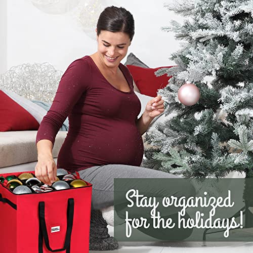 Christmas Ornament Storage Box for 48 Ornaments with 4 Trays Y122302