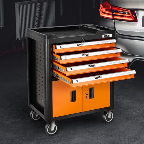 DNA MOTORING 7-Drawer Rolling Tool Cabinet Chest with Keyed Locking System, Green M137