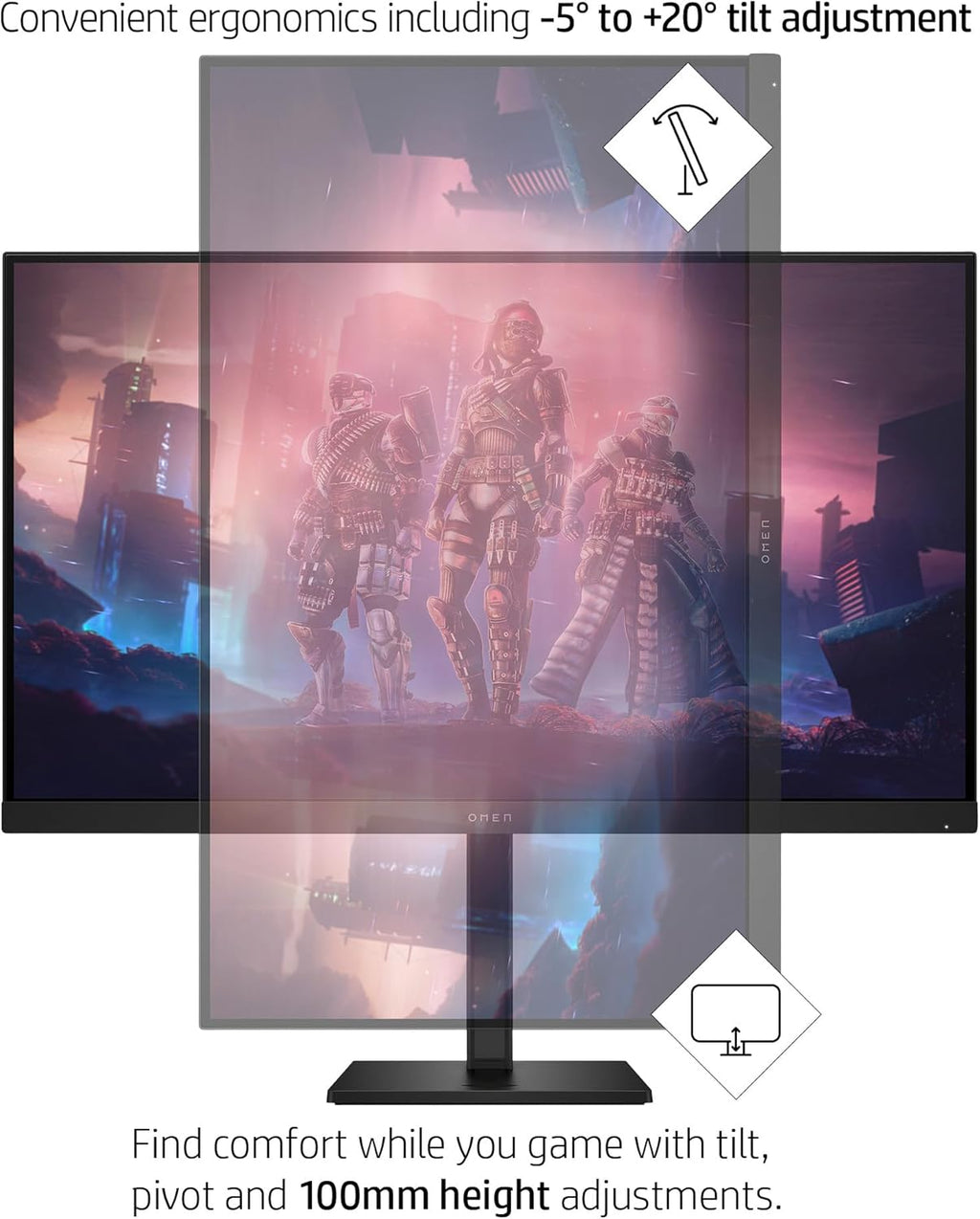HP OMEN 32q QHD 165Hz Gaming Monitor, IPS Panel, AMD FreeSync Premium O34458