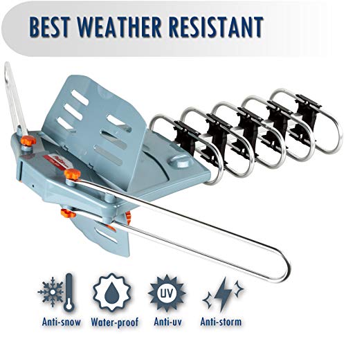 Five Star Amplified Outdoor HDTV Antenna 150 Mile Range with Remote F736555