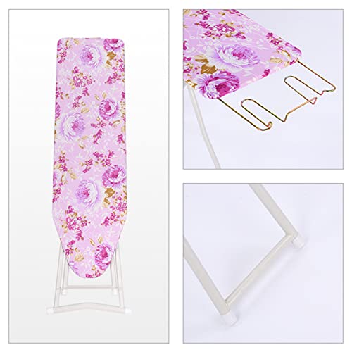 Full Size Ironing Board with Iron Rest, Height Adjustable, Folding Legs (White) V655034