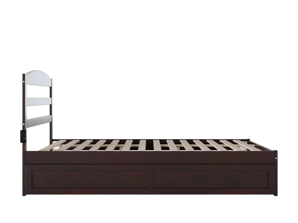 AFI Warren 14" Queen Wood Platform Bed Frame with Trundle, Espresso L43942