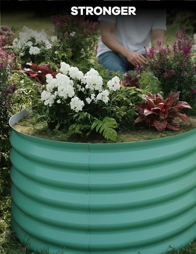 4x2x2Ft Oval Galvanized Steel Raised Garden Bed - Outdoor Metal Planter Box for Vegetables, Flowers, Herbs L43315