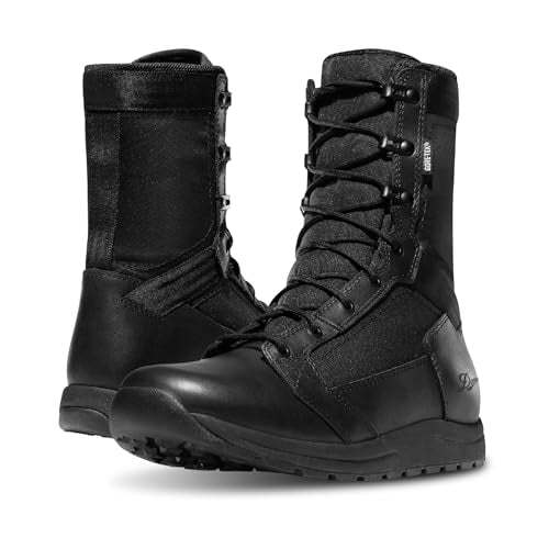 Danner Tachyon GTX 8” Tactical Boots for Men - Waterproof Full-Grain Leather & 500D Nylon with Speed Lace, Comfort Footbed, and Non Slip Traction Outsole
