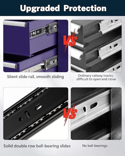 5-Drawer Rolling Tool Chest with Brake Casters, Black E95317