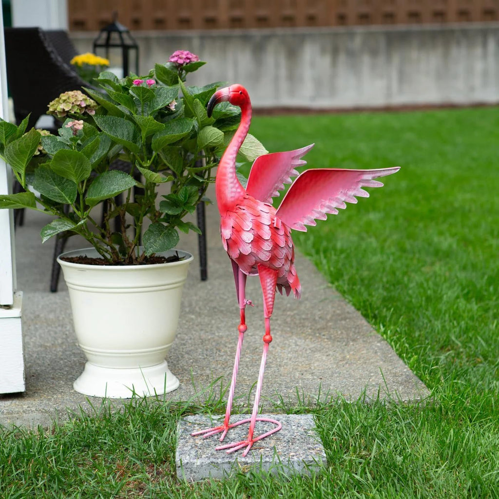 Flying Flamingo Metal Garden Decor 34 inches G63655