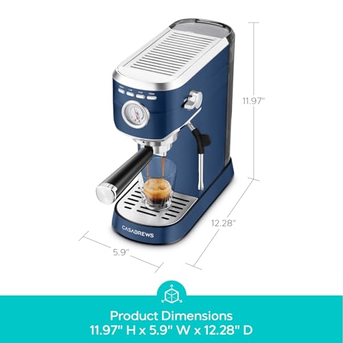CASABREWS CM5418 Espresso Machine 20 Bar, Compact Espresso Maker with Milk Frother, Stainless Steel, Silver K680
