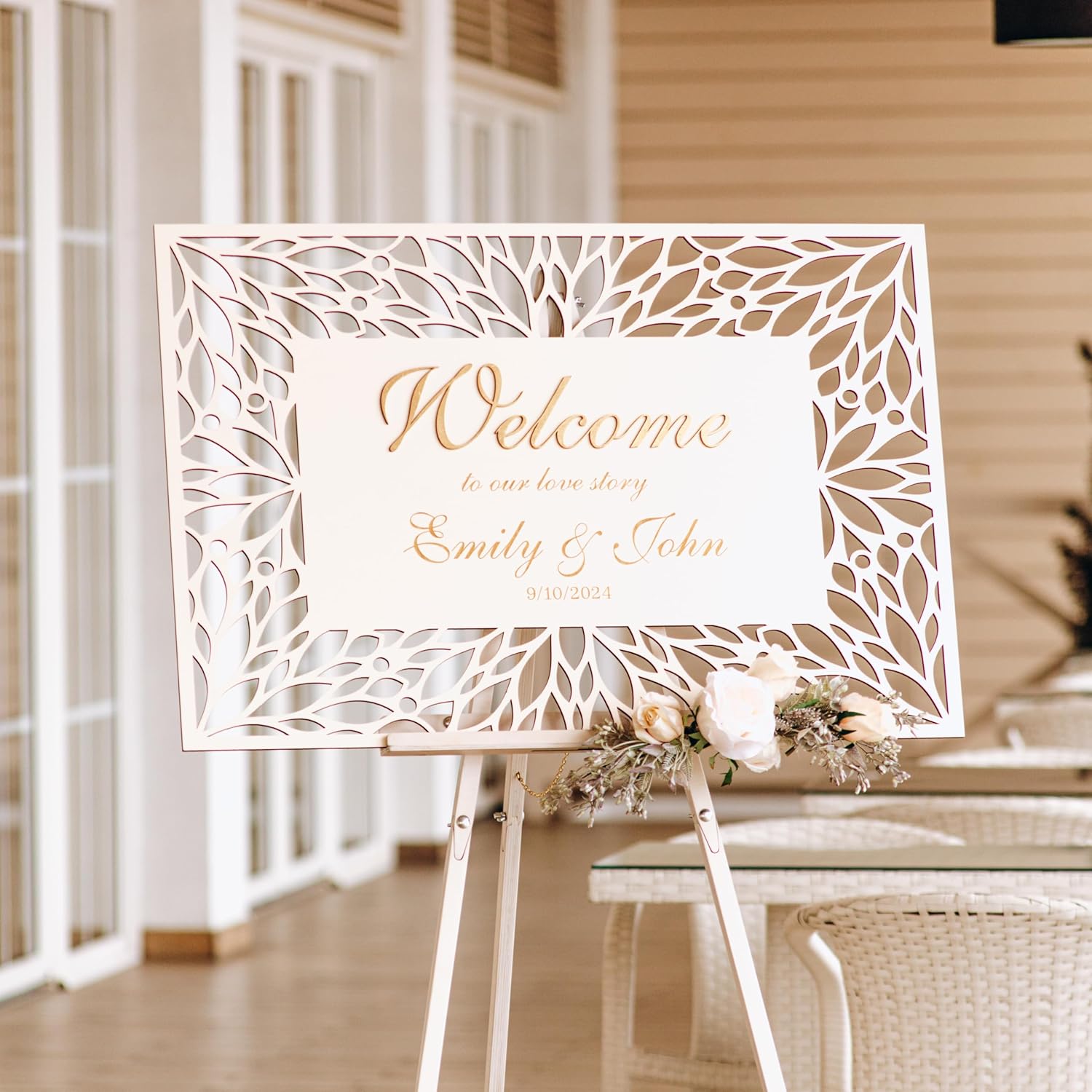 Custom Wooden Wedding Welcome Sign for Reception Decor D569226