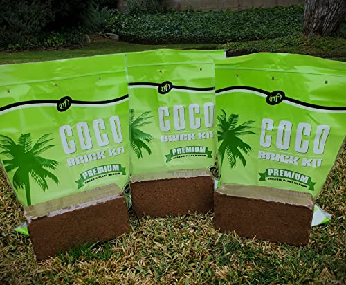 Coco Coir Bricks 5.5 Lbs Organic Compressed Soil Peat Blocks for Plants D73293