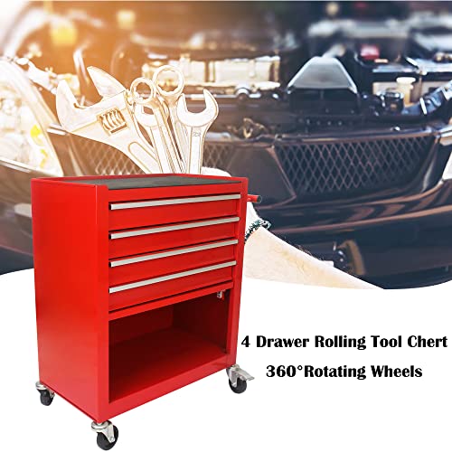 5-Drawer Rolling Tool Cart with Wheels, Black V51953
