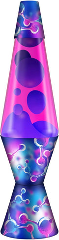 Molecule Lava® Lamp | 14.5" Inches Tall | Aluminum Base and Cap with 25W Bulb Included | Classic/Vintage Liquid Motion Lamps | Multi-Colored Dynamic Blob Effects