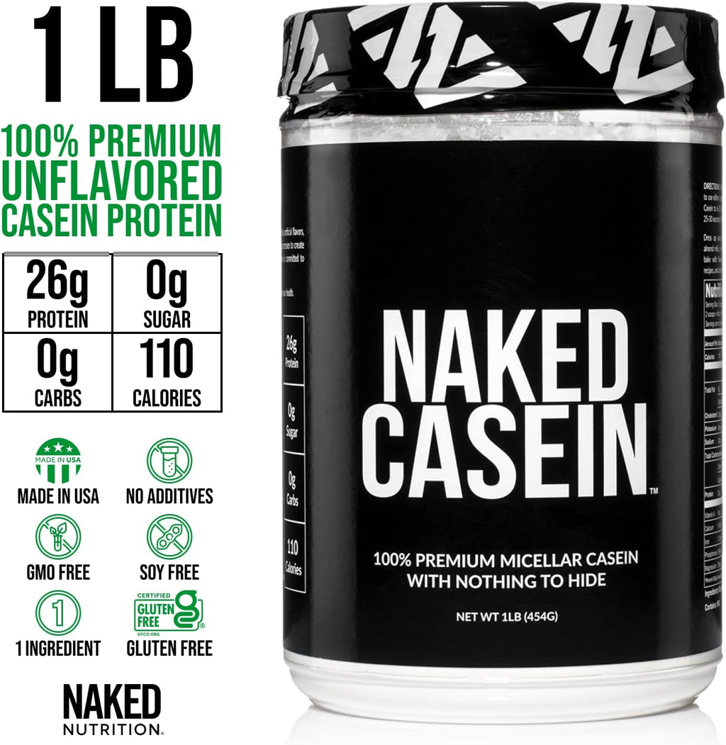 NAKED Grass Fed Protein Bundle: 1LB Unflavored Casein & Whey I588218