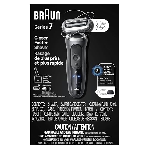 Braun Series 7 7171cc Electric Shaver for Men, Wet & Dry, Space Grey X7582