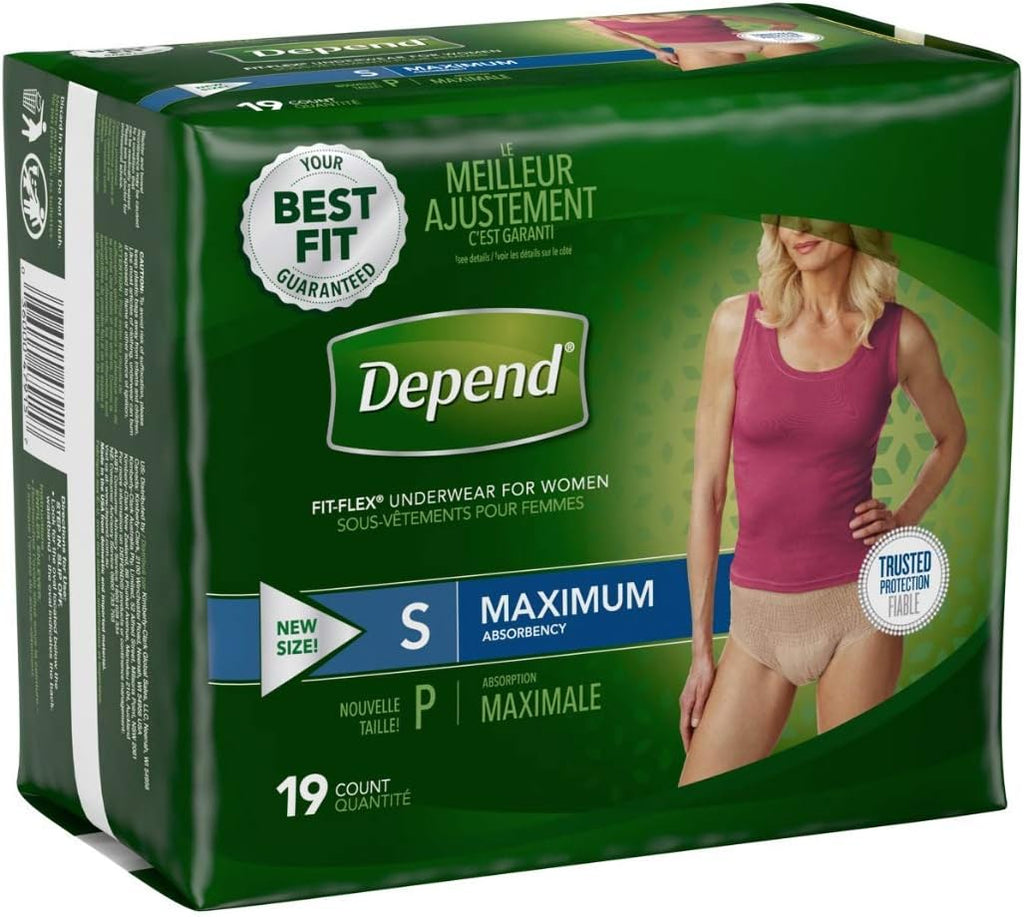 Maximum Absorbency Fit Flex Underwear, 19 Count C36807