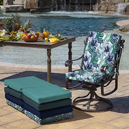 ARDEN Outdoor Dining Chair Cushion 20 x 20 in Weather-Proof Fade Resistant Sapphire Blue J523