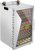 Food Dehydrator, Food Dryer with 18 Stainless Steel Trays, Food Dehydrator Machine with Adjustable Timer and Temperature Control for Fruit MeatBeef Jerky Herbs, Vegetable Dryer