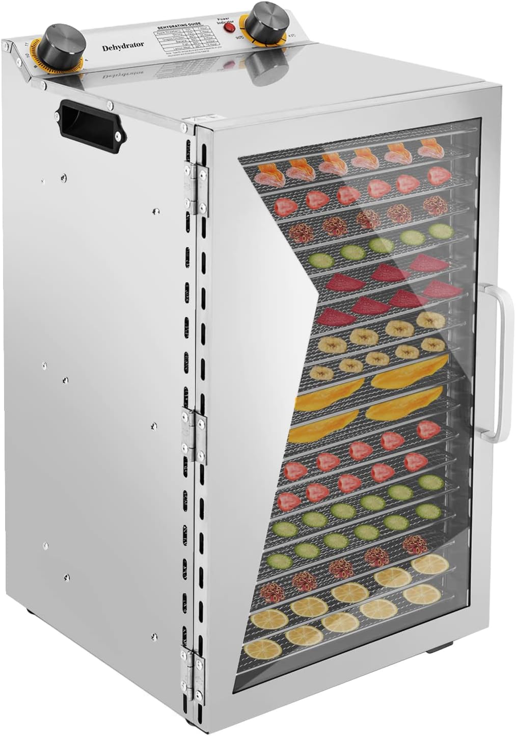 Food Dehydrator, Food Dryer with 18 Stainless Steel Trays, Food Dehydrator Machine with Adjustable Timer and Temperature Control for Fruit MeatBeef Jerky Herbs, Vegetable Dryer