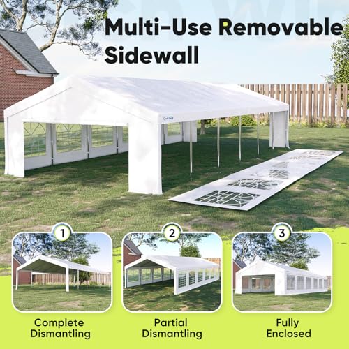 Quictent 20x20 Party Tent Heavy Duty Outdoor Canopy with Storage Bags M75972