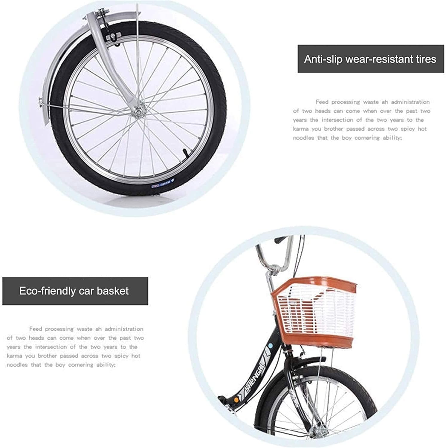 Adult Tricycle 3 Wheel Bike for Adults with Large Basket I38416
