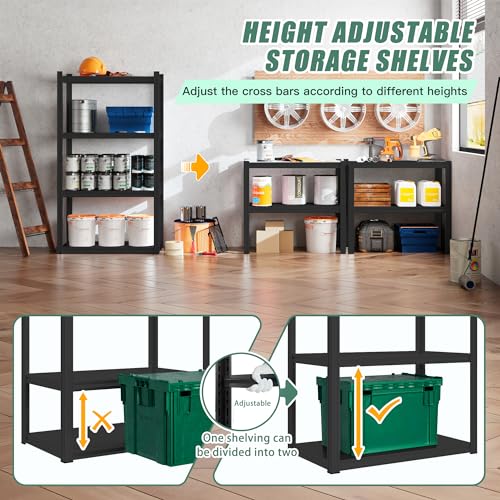 Raybee Storage Shelves Heavy Duty 4 Tier Metal Garage Shelving J357976