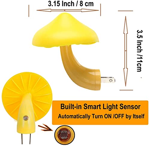 AUSAYE 4 Pack Plug in Mushroom LED Night Light for Bedroom R30736