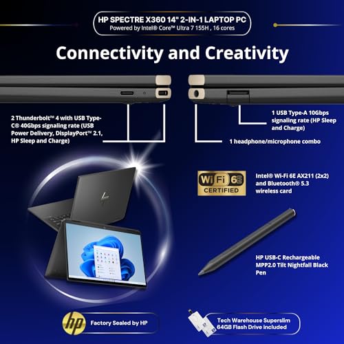 HP Spectre 14T x360 2-in-1 Laptop i7 16GB RAM 512GB SSD Touch O897067