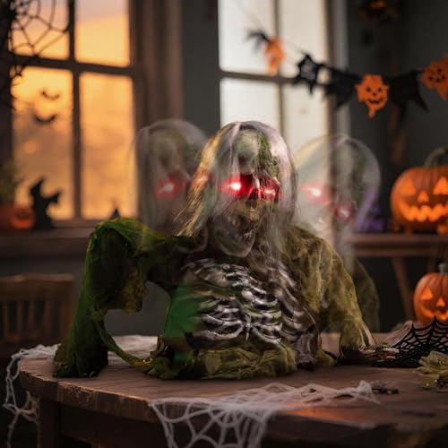 Animatronic Zombie Groundbreaker Halloween Decoration with Light and Sound J101875
